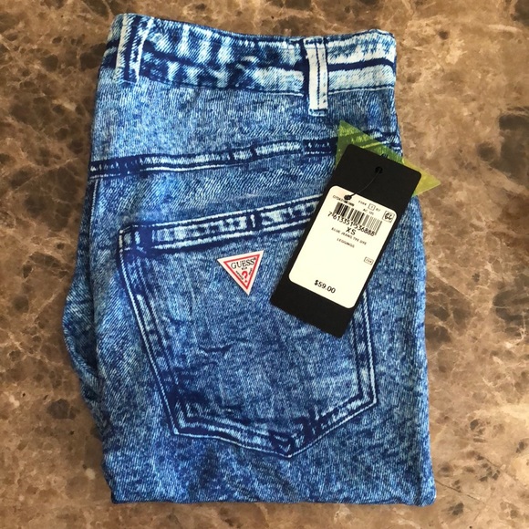 Guess Blue Jeans Tye Due Leggings - Picture 3 of 3